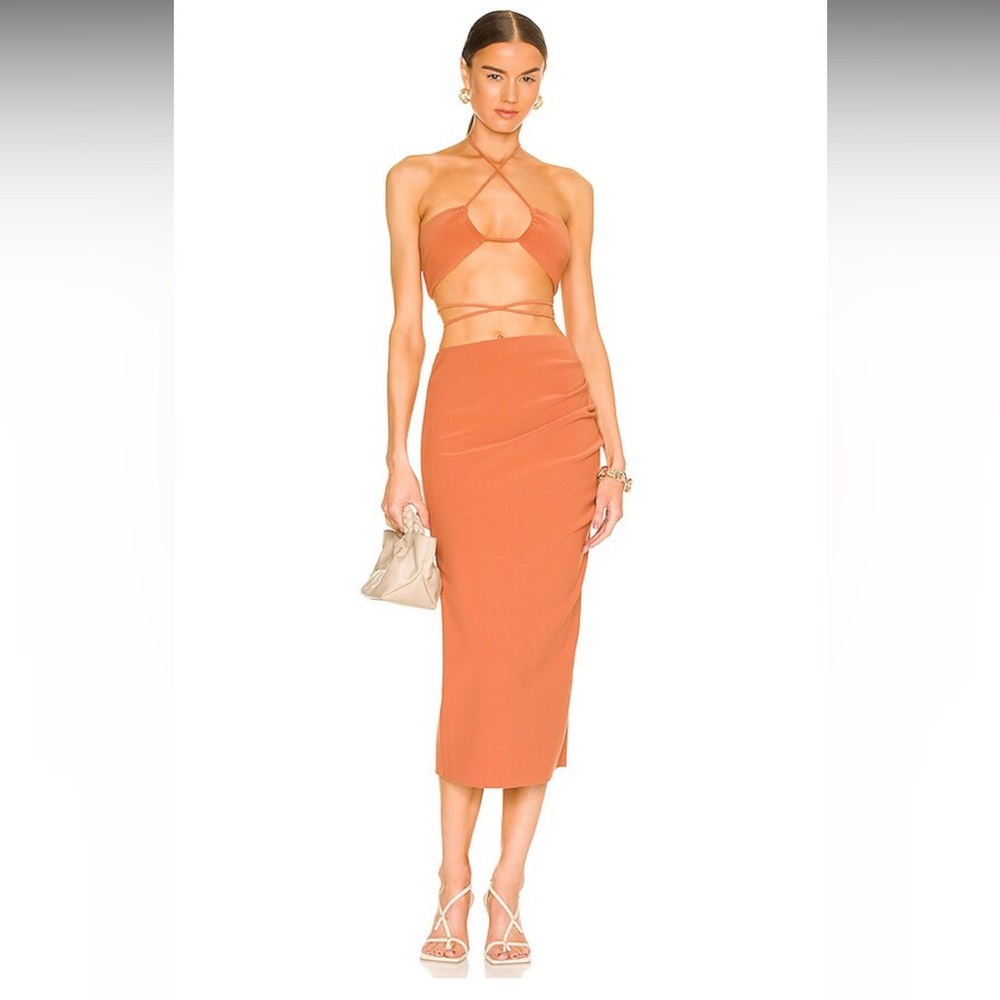 Bec + Bridge, Alba Crop Top in Terracotta (Size 6/XS)